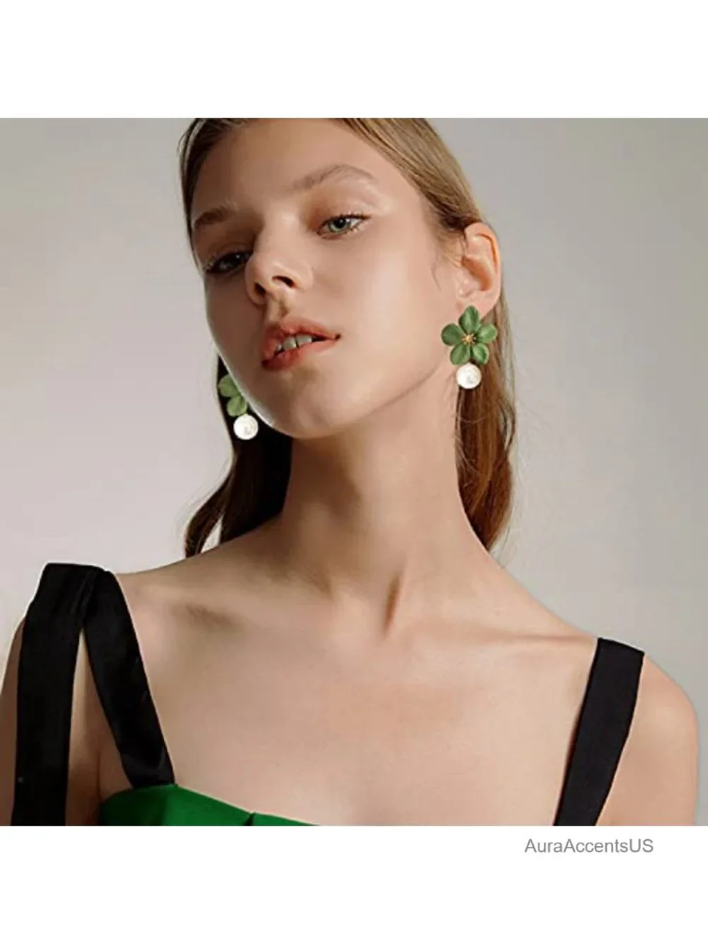Large Matte Double Yellow Flower Dangle Drop Earrings White Metal Floral Stud